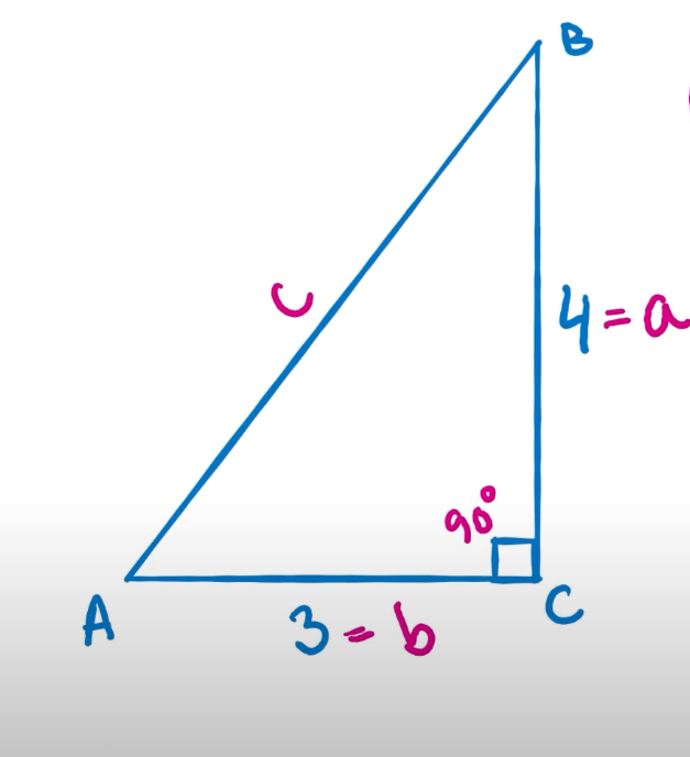 Pythagoras Læresætning & Pythagoras Theorem: retvinklet trekant find den ubekendte
